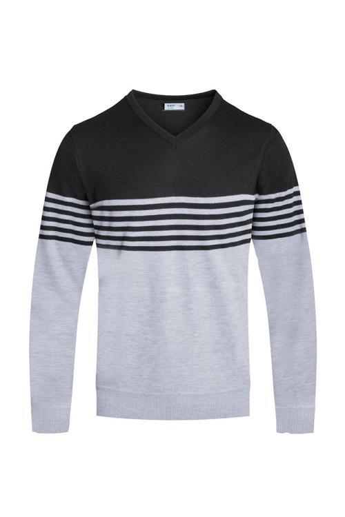 TWO TONE HALF AND HALF SWEATER