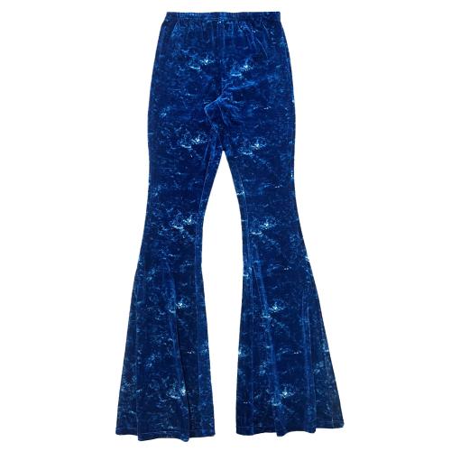 Cross Colours Mineral Wash Velour Flare Leggings - Mineral Navy
