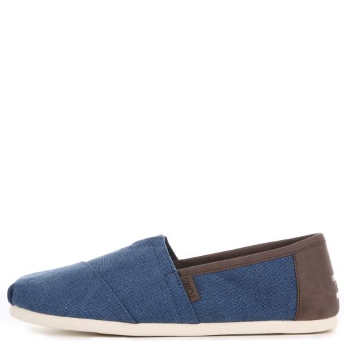 Toms for Men: Navy Washed Canvas/Trim Classic