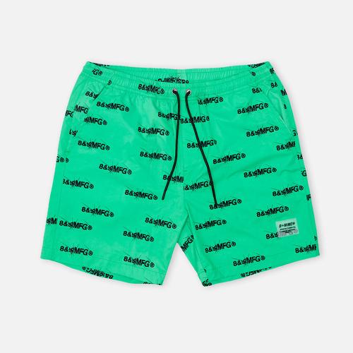 Shattered Nylon Shorts Green