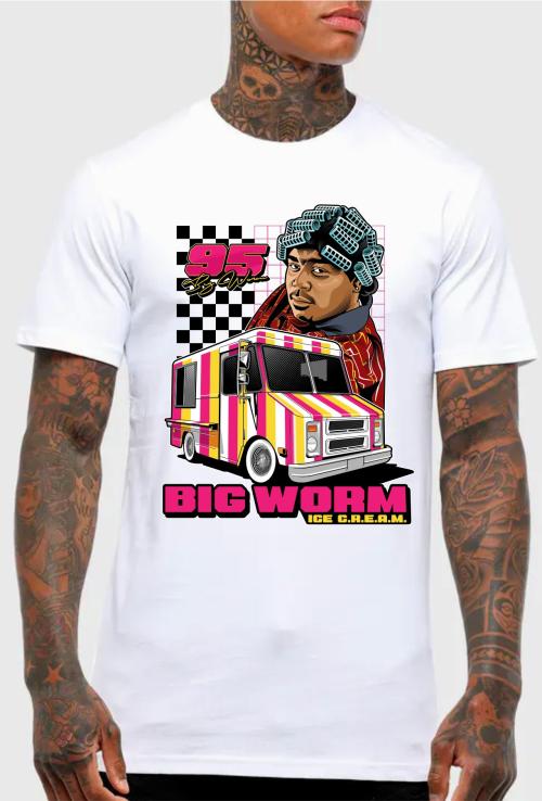 Big Worm Racing T-Shirt in White