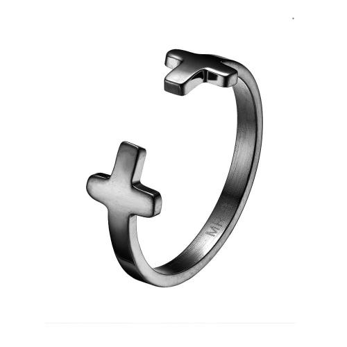 Mister Double Cross Ring Black
