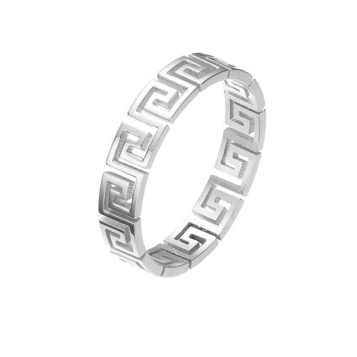 Mister Greek Cut Out Ring Chrome