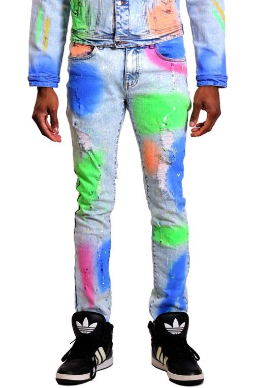 Mint Washed Skinny Denim Pants