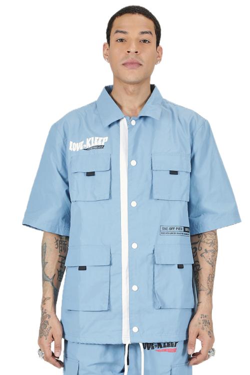 Kloud Men's premium crispy nylon short sleeve coach jacket