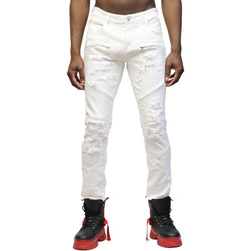 Birch Premium Washed Skinny White Denim Pants
