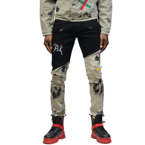 Flynn Premium Washed Skinny Unbalanced Cut Pants