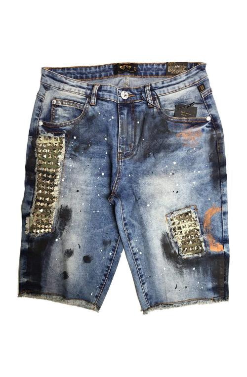 Pike Limited Premium Washed Denim Short Pants.