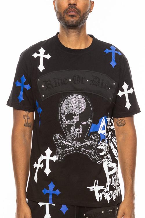 Chrome Crossed Skull TShirt