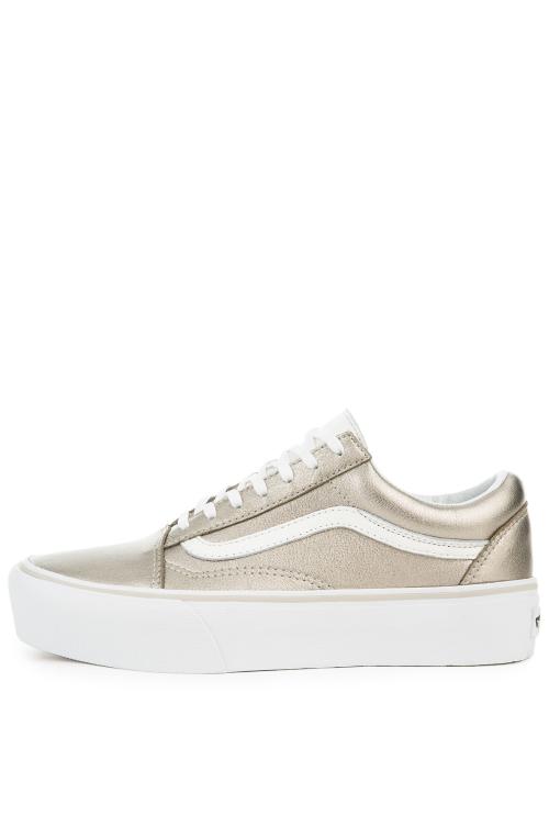 The Women's Old Skool Platform in Gray Gold and True White