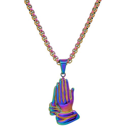 Bless Up Prayer Hands Pendant