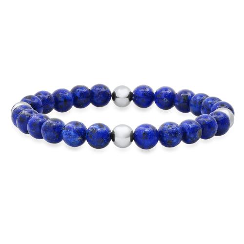 Lapis Beaded Stretch Bracelet