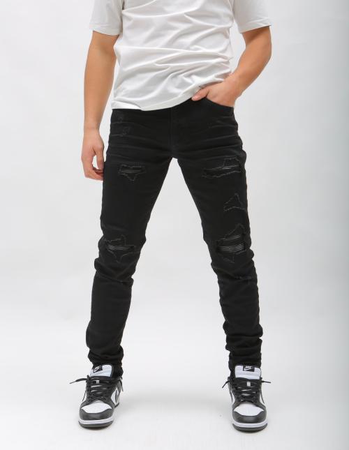 Nokwal Jet Black Skinny Denim