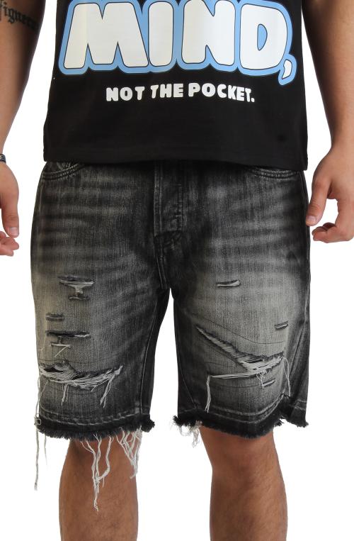 Cadet Crater Black Jean Shorts