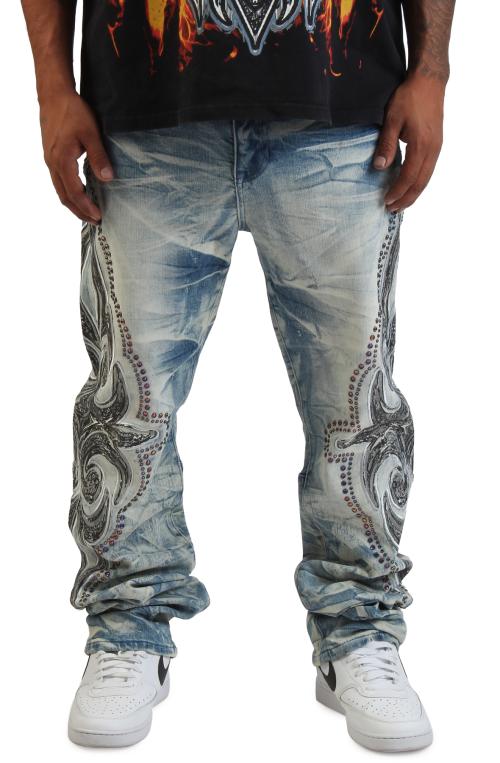 Long Straight Luminous Jeans