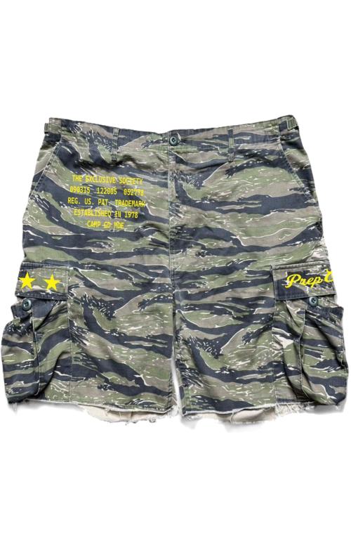Stars Cutoff Tiger Camo  Cargo Shorts
