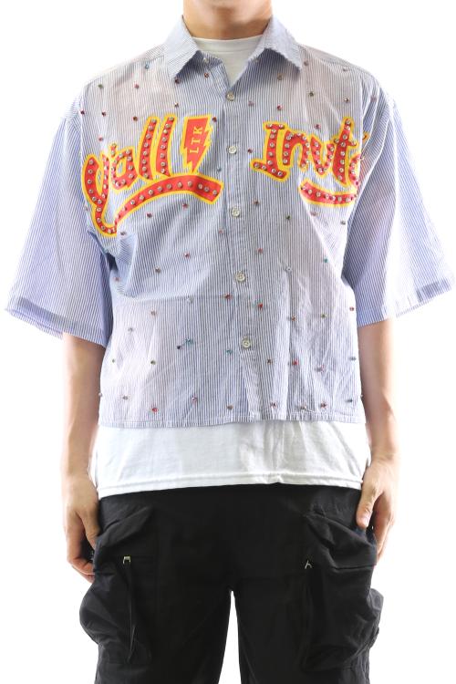 RIA Washed Flannel Crop Top Button Down Shirt