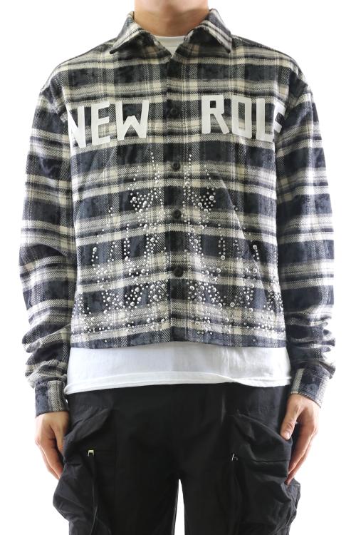 STATIC Heavy Flannel Crop Top Button Down Shirt