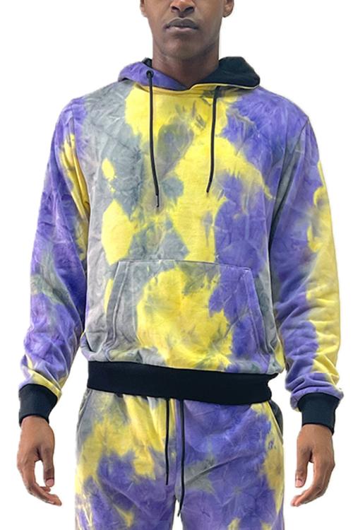 Purple and Yellow Tye Dye Hoodie
