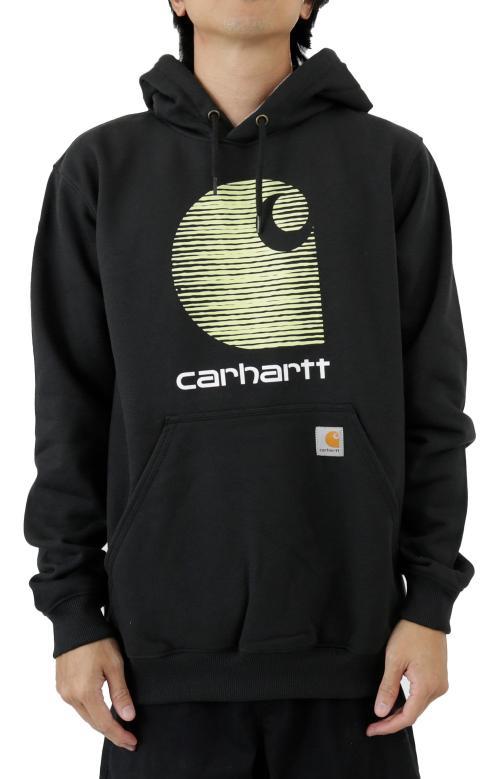 (105431) Rain Defender Loose Fit Midweight "C" Logo Graphic Sweatshirt - Black