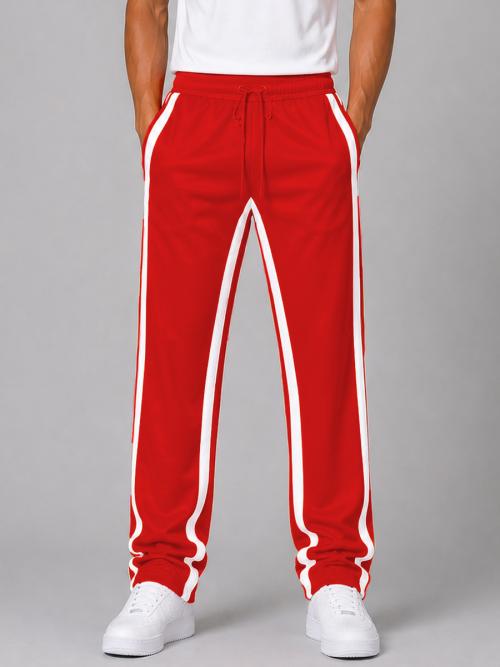 Dual Stripe Stacked Track Pants