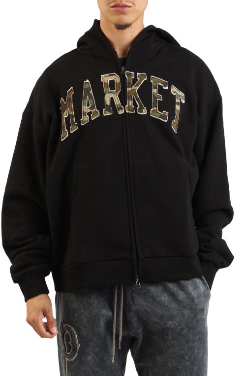 Camo Arc Appliqu Logo Zip-Up Hoodie