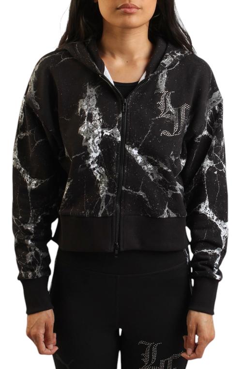 HOOPS X LAFRANCE WRITTEN IN CHROME CROPPED HOODIE