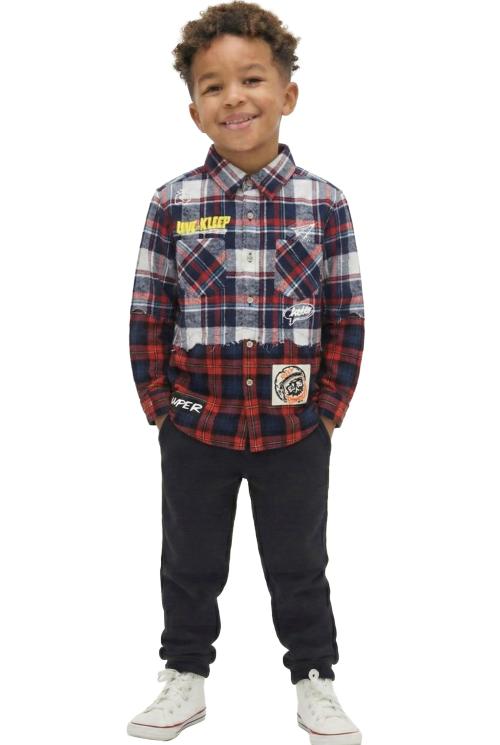 NATTIER Kid's Premium Flannel Button Down Shirt