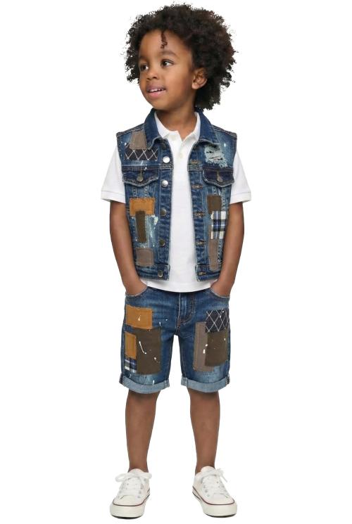 Rapose Kid's Premium Washed Denim Vest Jacket only