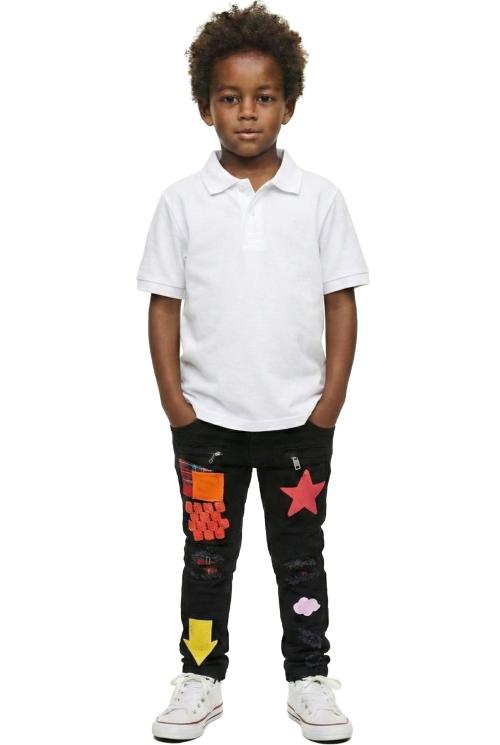 DAPHINE Kid's Washed Stretching Denim Pants