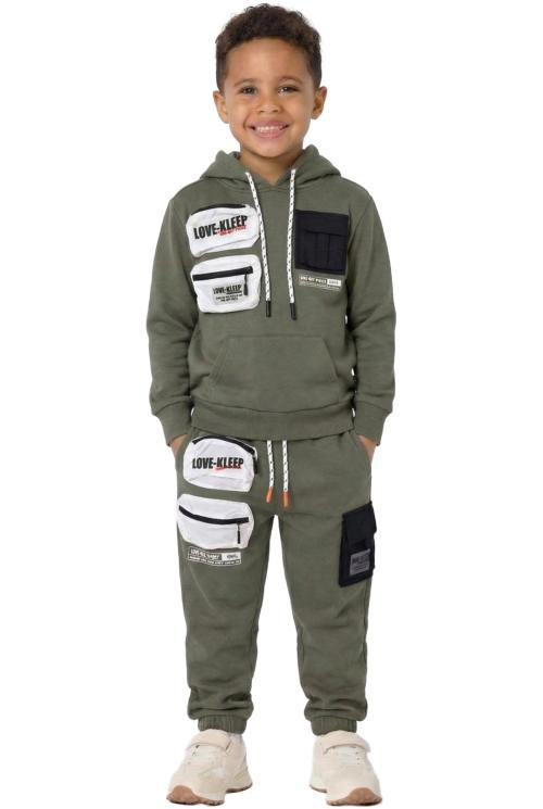 RAFFIA Kid's Premium French Terry Fleece Hoodie & Jogger Pants Set