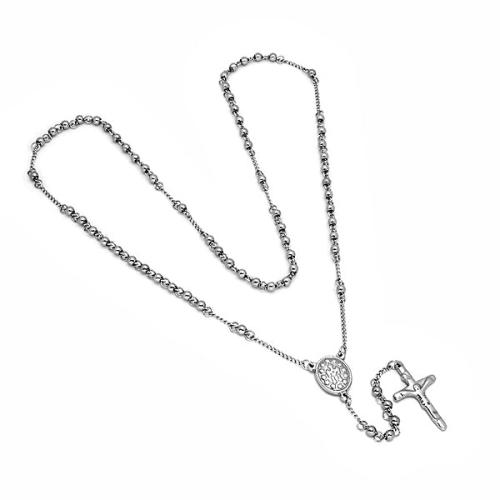Stainless Steel Rosary Necklace