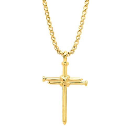 Stainless Steel Nail Cross Pendant